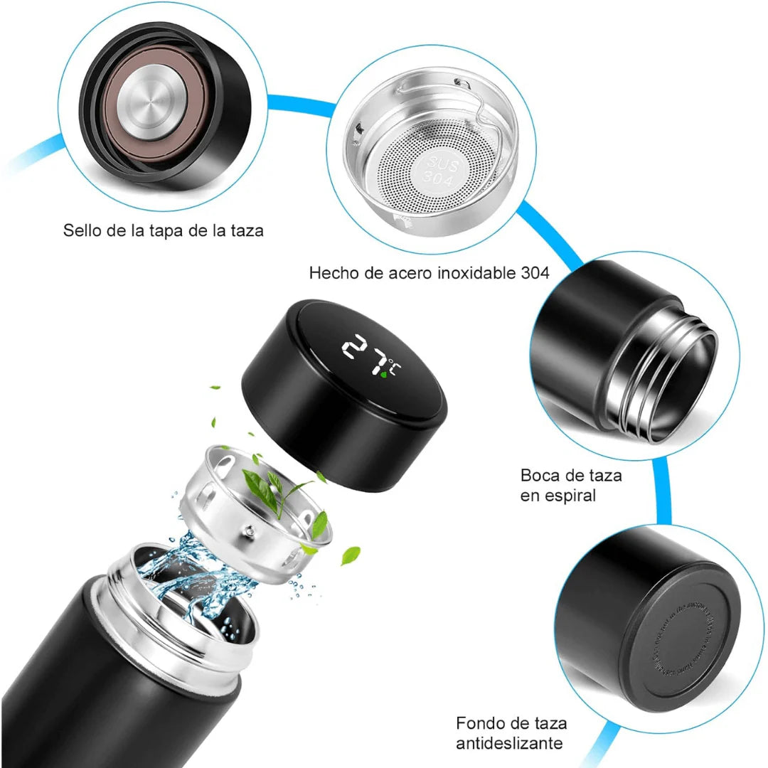 Digital Smart Thermos™ Termo inteligente Digital Táctil Led